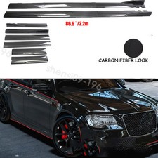 For Chrysler 300 C Srt8 Carbon Style 86.6inch Side Skirt Extensions Rocker Panel