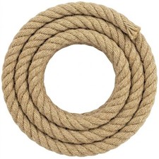 Natural Jute Rope 1 Inch x 10 Feet Thick Hemp Rope Twisted Manila for DIY Craf