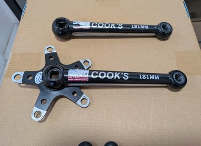 Cook's Quality Products (CQP) cranks 181 MM black dog bone vintage