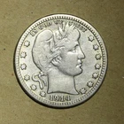 1914-S Barber Quarter VF Details Old Cleaning  Low Mintage No Reserve