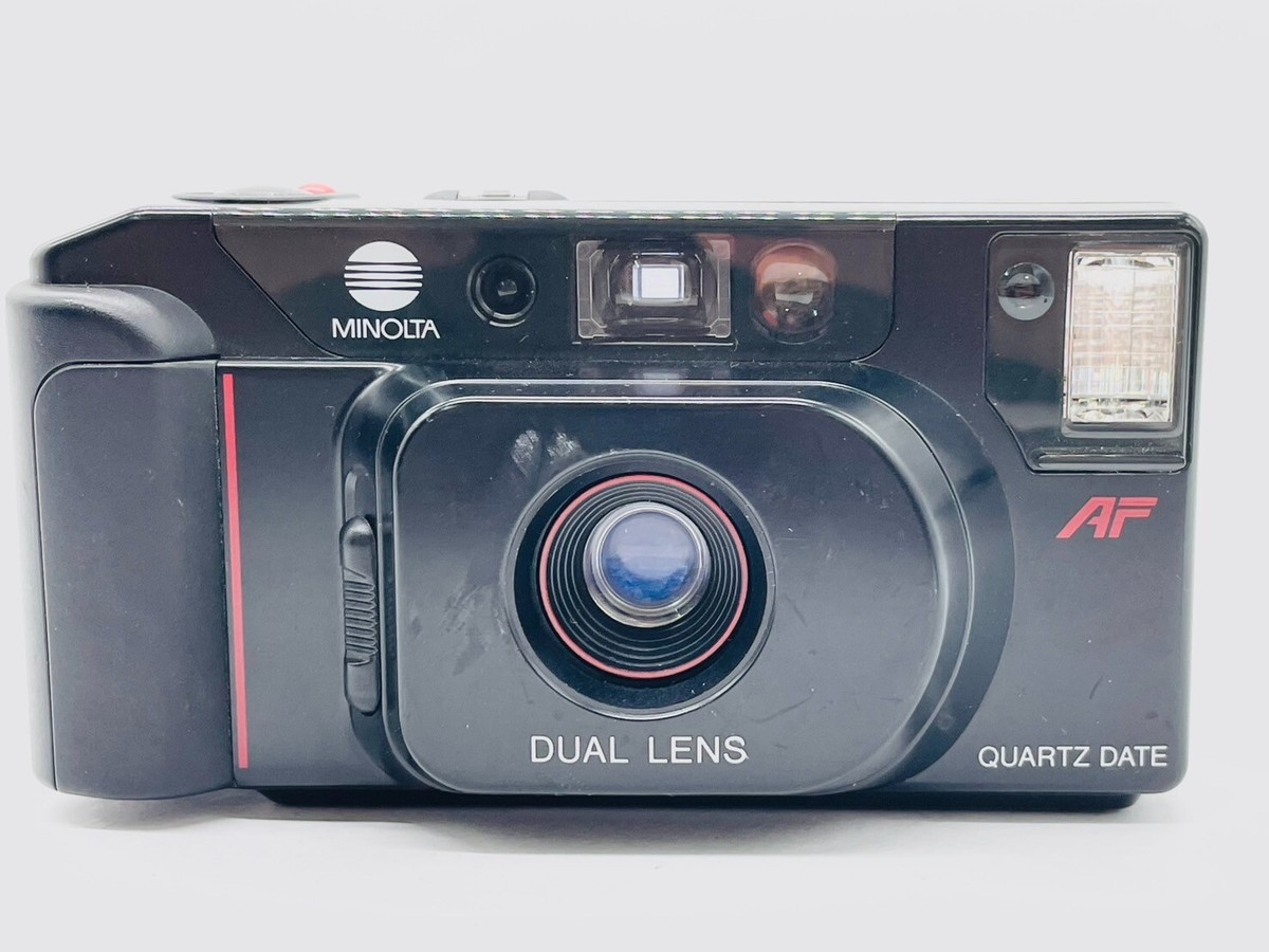 Minolta MAC-DUAL Quartz Date Point & Shoot Black [Exc+5