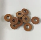 Leather Washers- 20.4mm O/D X 8.5mm I/D X 3.3mm Thk- Various quantities