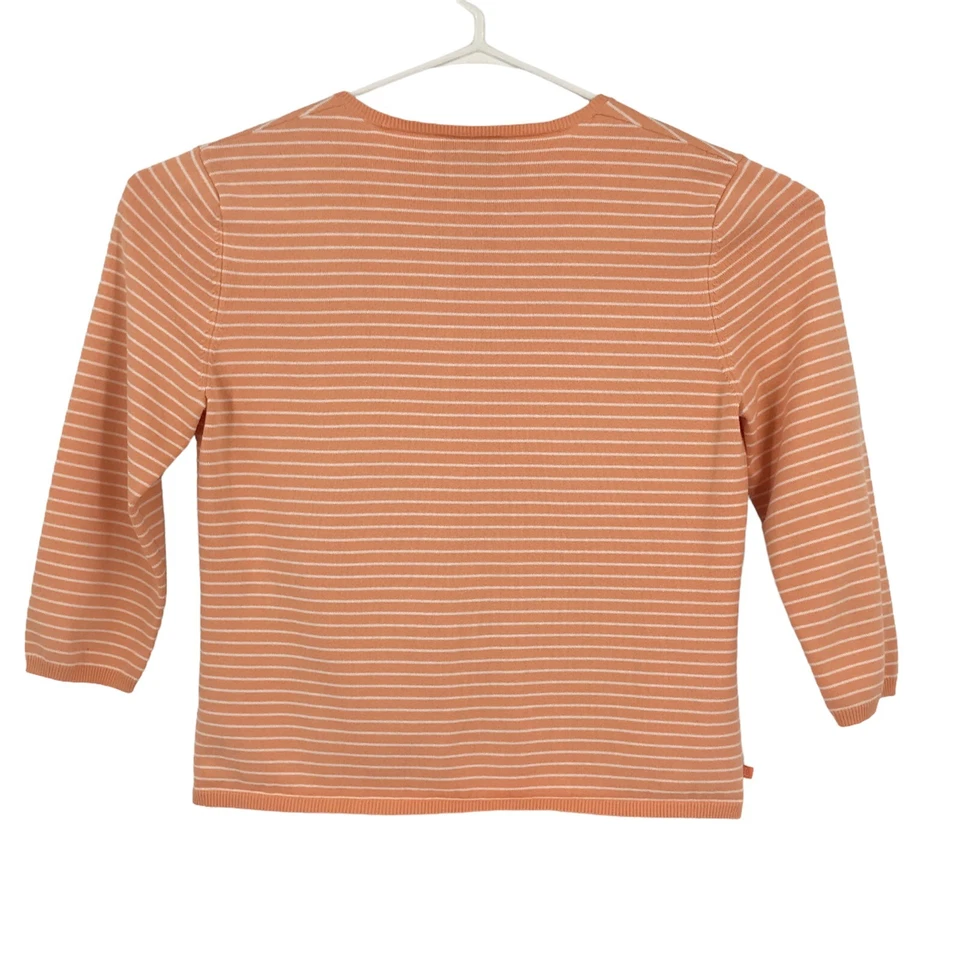 Suéter LRL Ralph Lauren Mujer Mediano Naranja Cárdigan Manga Larga Botón Tejido Foto 2 de 4