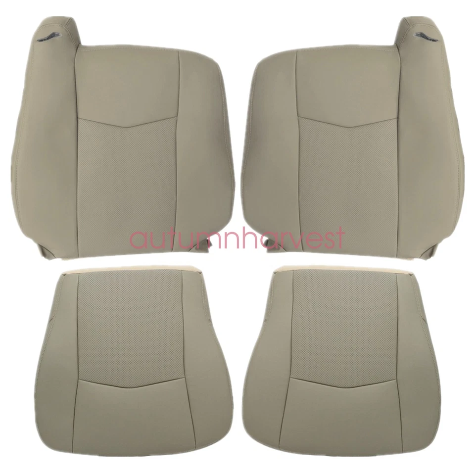 Cubierta de asiento de cuero perf del lado del conductor y del pasajero color tostado para Cadillac SRX 2004-2009 Foto 2 de 4