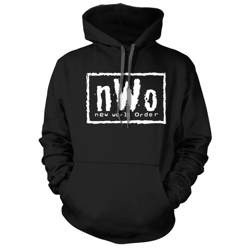 Sudadera con capucha pulóver negra nWo New World Order para hombre - Imagen 9 de 16
