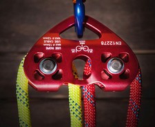 OUTDOOR Zip Line Cable Trolley Rock Climbing Dual Pulley 25KN / 5600lbs A