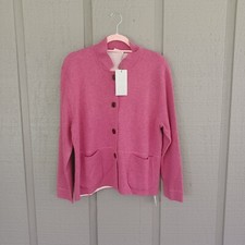 Poetry Double Knit Cotton Jacket Sz 10 Women Organic Cotton Blend In Soft Cerise