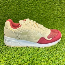 Saucony Shadow 5000 Mens Size 5 Beige Red White Athletic Running Shoes Sneakers