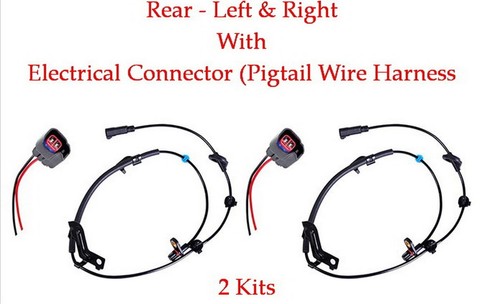 Rear L&R 2x ABS Wheel Speed Sensor W/Connector For Caliber Compass Patriot W/4WD - Foto 10