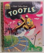 Little Golden Book Tootle 1973 Made in USA Trains 98097-01 Emphera Junk Journal