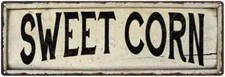 SWEET CORN Farmhouse Style Wood Look Sign Gift Metal Decor 106180028278