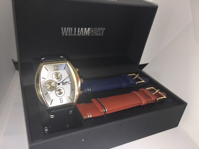 William Rast Watch WILLIAM RAST Men’s Chronograph Watch with Interchangeable Leather ...
