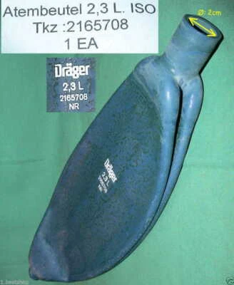 DRÄGER MEDICAL DRÄGER Med 2165708 ATEMBEUTEL 2,3L blau Beatmung Narkosegerät BREATHING BAG BUND