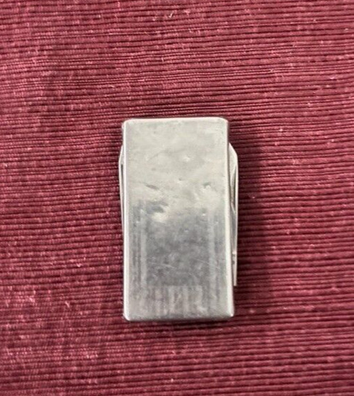 Vintage Money Clip-Nail File- Pocket Knife stainless steel-image