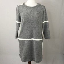 Women's Gray Public School Grey Knit Knee Length Sheath Style Dress sz M