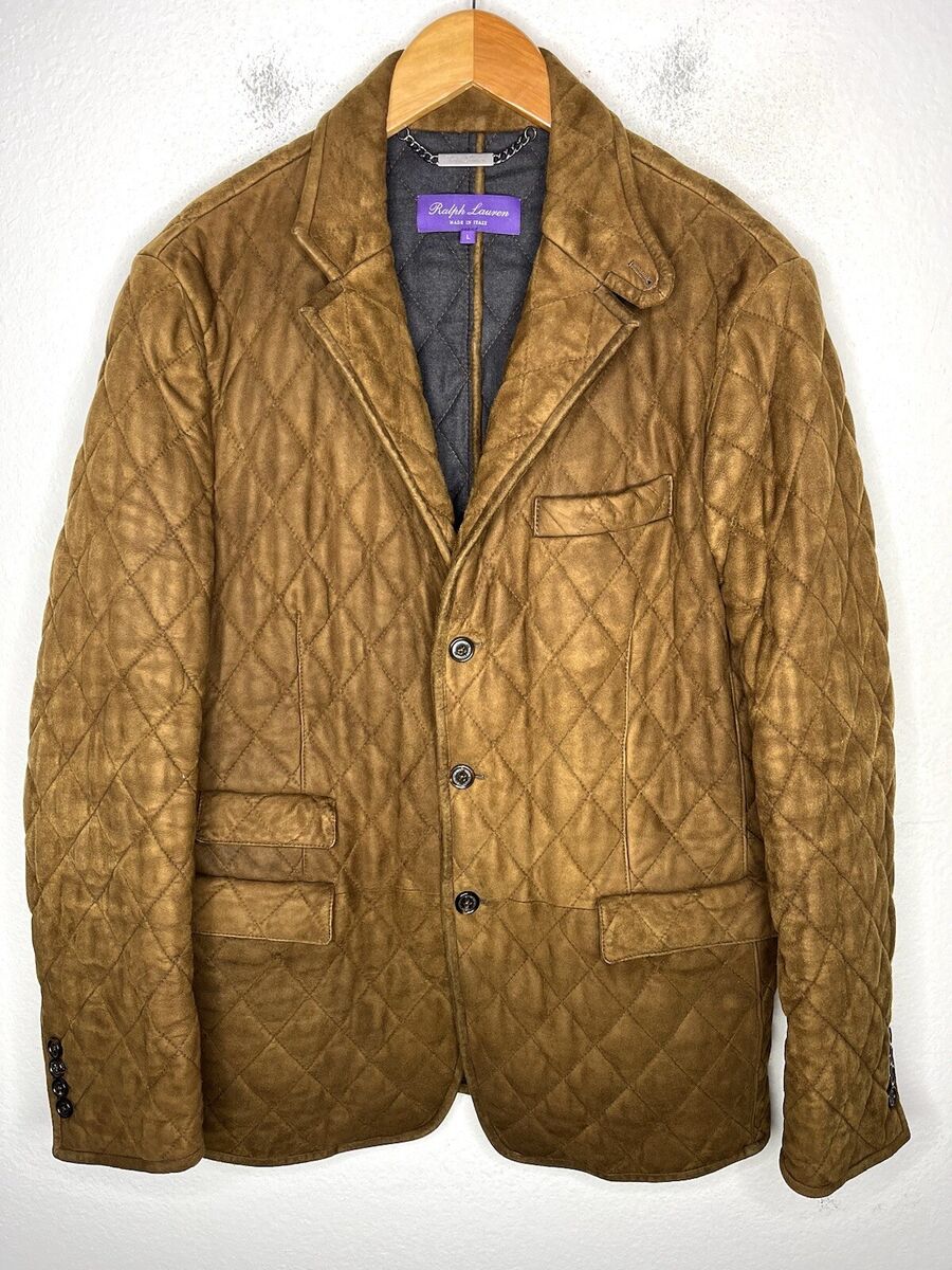 Ralph Lauren Purple Label Large Blazer Jacket Leather 42 RRL Ralph Lauren Purple Label Large Blazer Jacket Leather 42 RRL