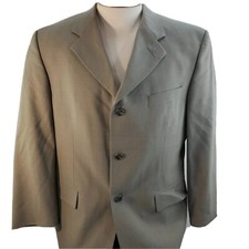 Alexandre London Savile Row Suit Jacket Sports Coat Wool 2 Button 40S Gray Sage