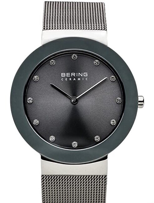 Bering Grey Ceramic Watch Bering Time Ceramic Silver Steel and Grey Ceramic Links  main image 2