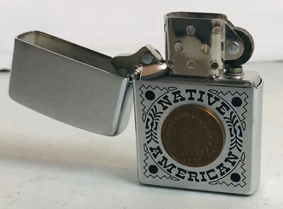 インディアン*エナメル七宝 *アメリカン.ナショナルバンク*ビンテージzippo ZIPPO Native American 1907 Indian Head Penny - Full Size