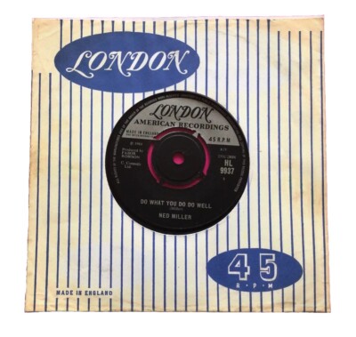 E262, Do What You Do Do Well, Ned Miller, 7'' 45rpm Single Excellent Conditions