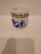 Vintage Hazel Atlas Child's Cup With Black Lettering Excellent 