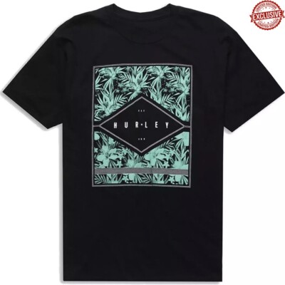 Hurley Men's Transition Hawaiian Floral Graphic Tee Shirt Gift Full Size S-4XL