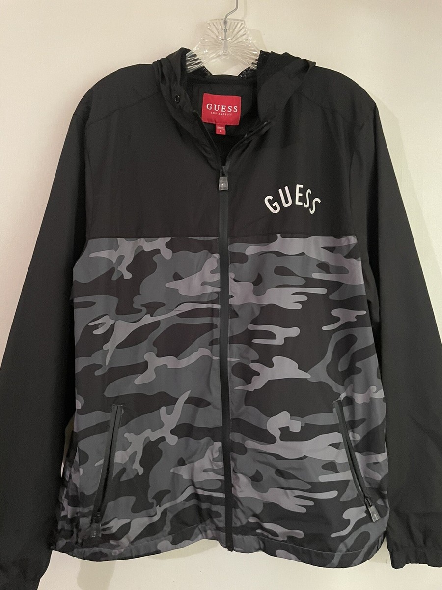 Bomber Jacket Guess Windbreaker Herren Guess Mens Black Long