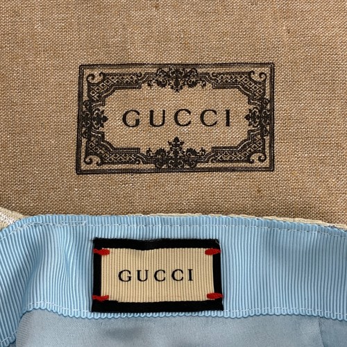 Gucci GG Monogram Silver Lame Canvas Baseball Cap Hat White Size M - Picture 22 of 23