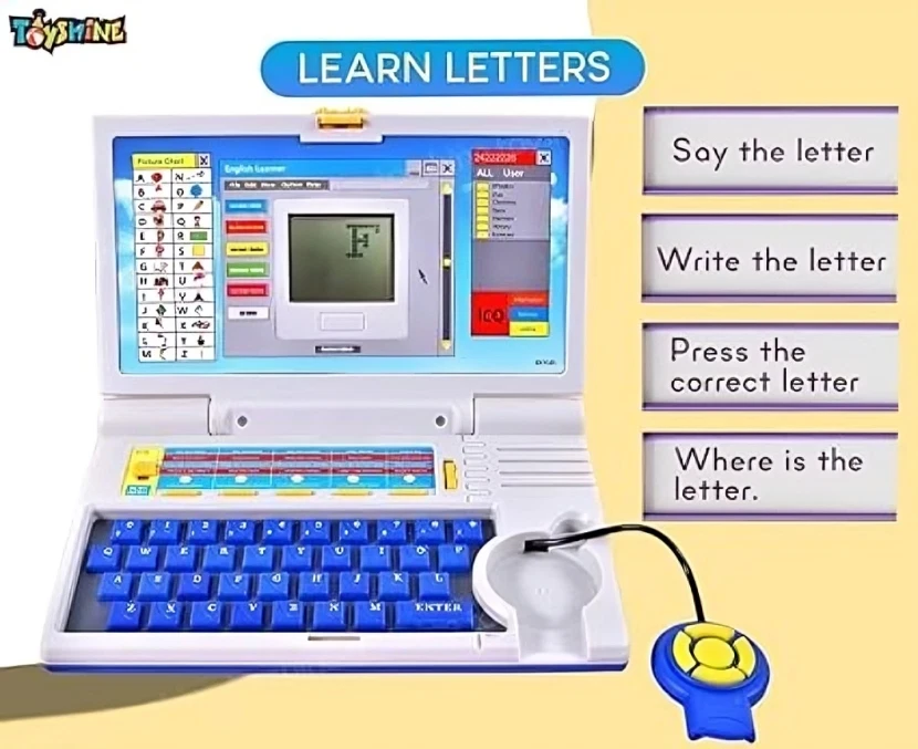 Toyshine Laptop with 20 Activities - with Mouse Kids Learning Laptop Educational - Image 4 of 4