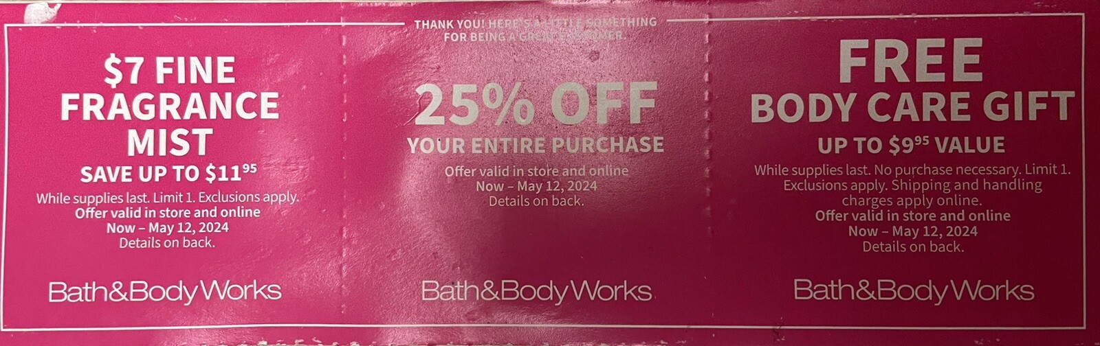 Bath & Body Works 25% Off & Body Care Gift & $7 Fine Fragrance Mist ...