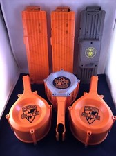 Nerf N-Strike Elite Lot of 3 25 Round Drum Barrels 3 18 Round Magazines