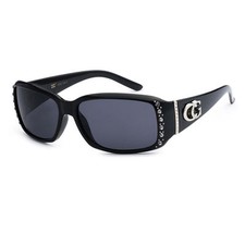 Fashion Rhinestones Studded Narrow Rectangular Sunglasses UV Protection