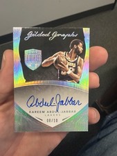 2014-15 Panini Eminence Gilded Graphs Kareem Abdul-Jabbar 8/10 On Card Auto