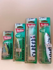 Heddon Lure Set of 4 Topwater Hard Baits Torpedo & Zara Puppy New