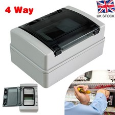 Weatherproof Consumer Unit Enclosure RCD MCB RCB Busbar IP65 Electrical Box UK
