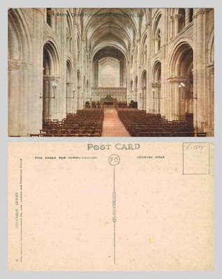 Alte Postkarte - Christchurch Prioratsschiff Innenraum - unbesendet