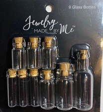 Jewelry Made By Me Glass Bottle Multipack 9/Pkg-Assorted Sizes
