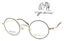John Lennon Round Eyewear Glasses Frame JL-1115 c.1 Brown 43  23-146 w/Case