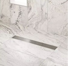 New 28" Polished Stainless Steel Carmen Linear Shower Drain by Signature