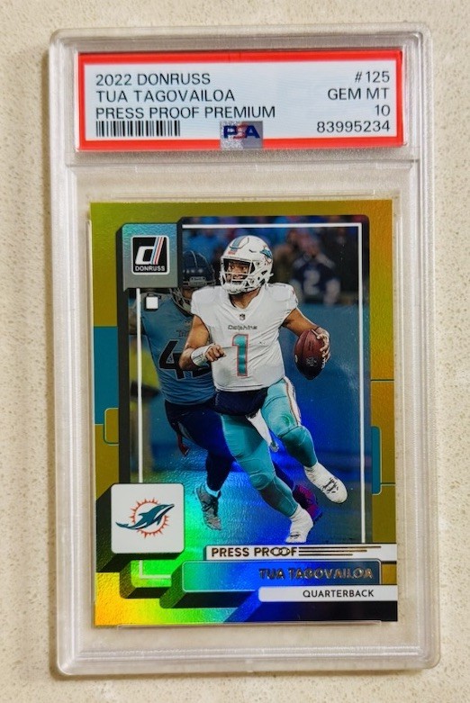 2022 Panini Donruss Tua Tagovailoa #125 Press Proof Premium PSA 10 GEM MT