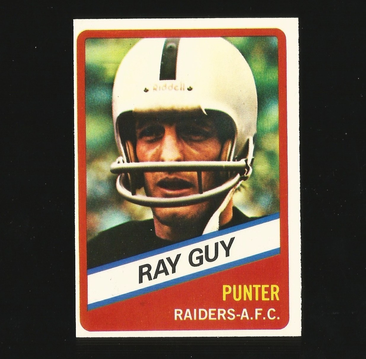 1976 Wonder Bread Football Card Number 24 Ray Guy Oakland Raiders #24