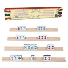 GOTHINK Mahjong-Fliesen aus Holz 15 x 3 x 1,4 cm, Tabletts