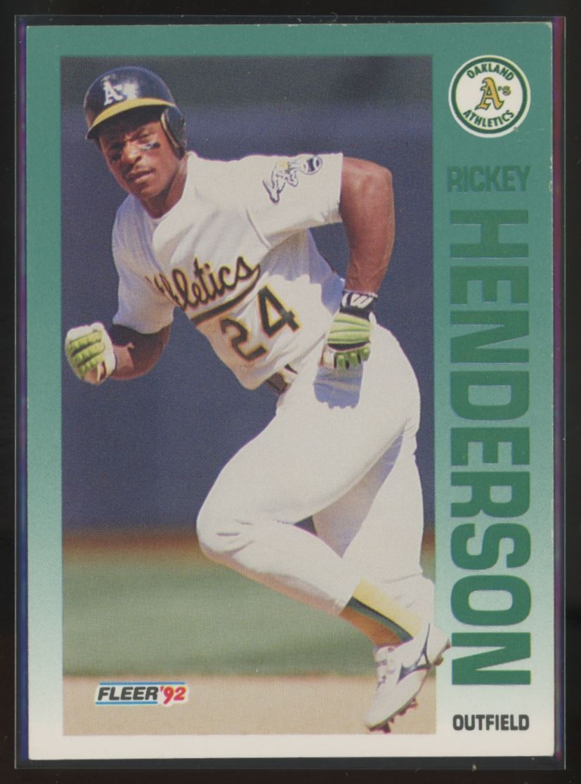 Rickey Henderson #258 Baseball Cards 1992 Fleer trading card — raw and PSA graded price guide