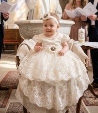 Taufkleid Gr. 74 80 9-12M Babykleid Taufe Par...