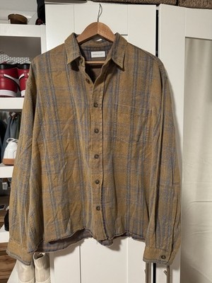 John Elliott Hemi Honey Flannel Plaid Shirt 3 / Large
