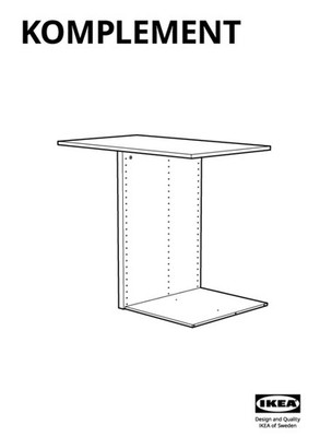 IKEA Komplement Divider for Frame 100x58cm Light Gray - PAX Wardrobe 904.746.93