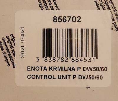NEW OEM Asko Dishwasher Main Control Unit Electronic Part# 856702 (DW50/60)