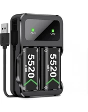 2xController Charger Dock Rechargeable Battery Pack for Xbox One Xbox Series X|S