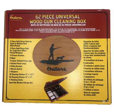 #ad Outers Universal Wood Gun Cleaning Box Kit with 62 pieces $49.00