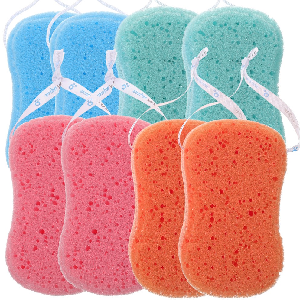 8 Pcs Body Wash Scrubber Back Exfoliator Sponge Bath Loofah Shower